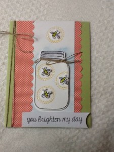 die cut jar and fireflies