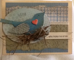 Paper bluebird brings happy thoughts