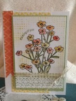 Watercoloring with distress inks.