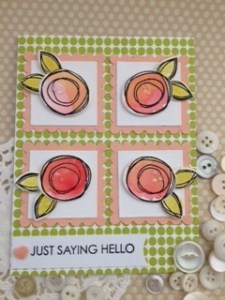 Water colored flowers and a word banner