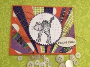 patterned papers for a great sunburst background